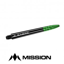 Mission Sabre Polycarbonate Dart Stems Black Green Medium